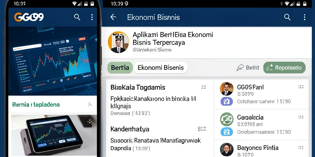 Antarmuka GG99 menampilkan berita ekonomi dan analisis bisnis secara jelas.