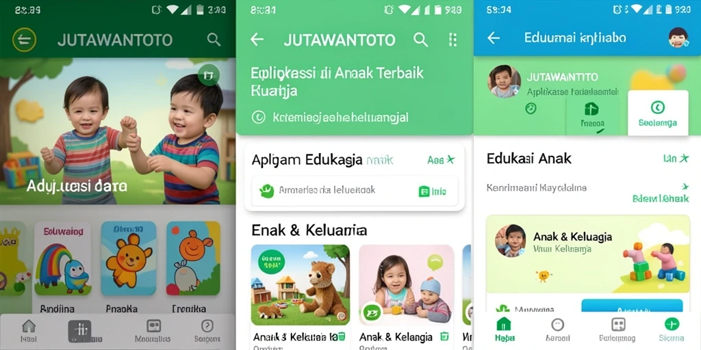 Tampilan antarmuka JUTAWANTOTO yang interaktif dan menarik untuk anak.
