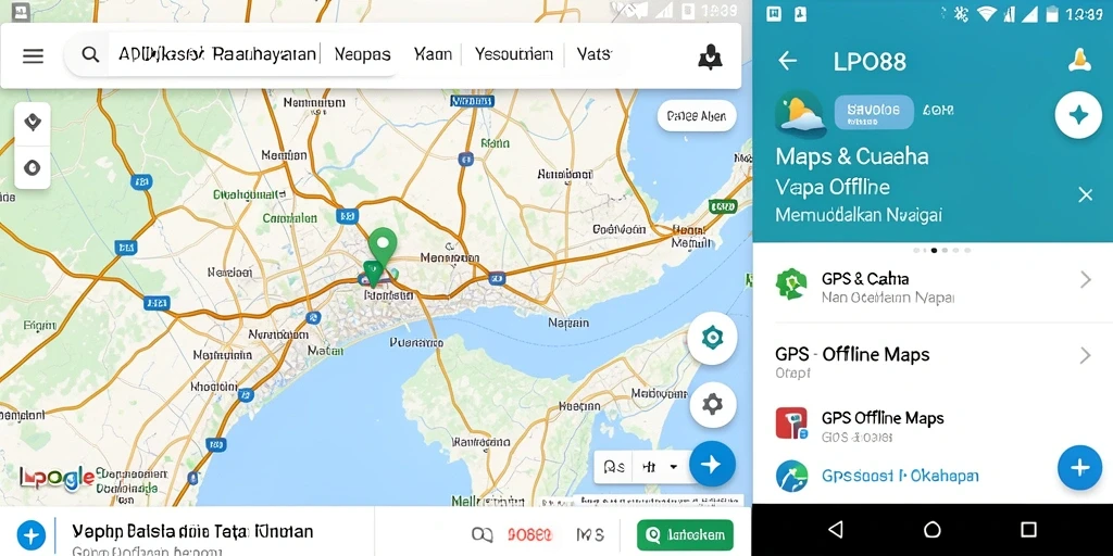 Antarmuka LPO88 yang user-friendly untuk GPS Offline Maps.