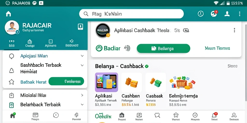 Tampilan antarmuka RAJACAIR yang menarik dan fungsional untuk pengguna.