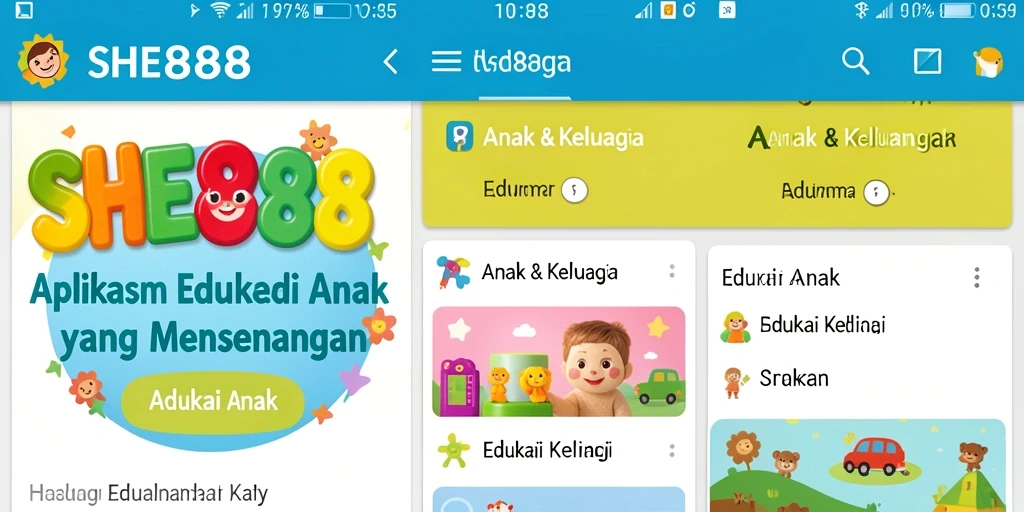 Antarmuka pengguna yang menarik dan intuitif untuk anak-anak.
