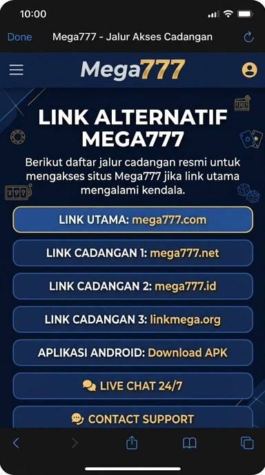 Link Alternatif mega777 Terpercaya untuk Pengguna Indonesia